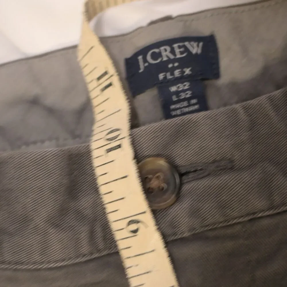 J.Crew Gray Flex‎ Slim Fit Pants Men's 32x32 Measures 34x31